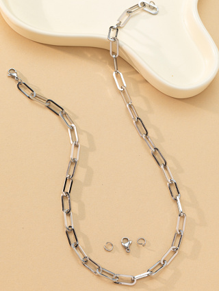 1,6 Linha Quadrada Aço Cor 55cm Acessórios de Moda Colar Pulseira Decorações High-End Gifts for People Holiday Gifts Feitos à mão DIY