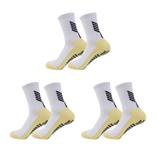 3 Pares Novo Estilo Meias de Futebol Meias de Futebol Masculino Meias Esportivas Femininas Meias de Silicone Antiderrapante Meias de Futebol de Solo Meias de Futebol de Beisebol Meias de Yoga Esportiva Meias de Ciclismo