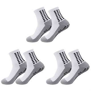 3 Pares Meias de Futebol Meias de Futebol Homens Meias Esportivas Mulheres Meias de Futebol de Sola de Silicone Antiderrapante Meias de Futebol de Ciclismo Esportivo ao Ar Livre Meias de Yoga