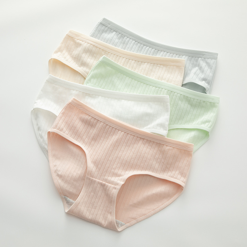Cinvik Cotton Confortável Cintura Média Feminina Calcinha De Amigável À Pele Verão Impressa Fofa