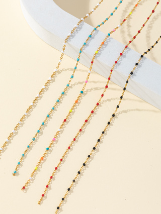 1 Peça 1,0m de óleo branco Corrente de gotejamento de óleo Acessórios de Moda Colar Pulseira Decorações High-End Presentes de Natal Presentes feitos à mão Bricolage