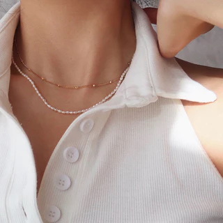 Moda Xiaomi Beads Pérolas Pérolas Naturais Colar de Pérolas Multicamadas