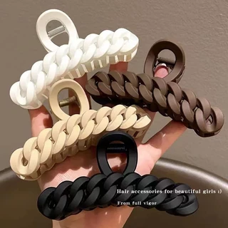 Padrão Coreano De Torção Sênior Sensorial De Leite Cor Café Agarrar Grampo De Cabelo Fêmea