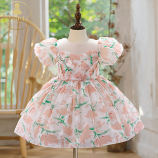 0-2 Anos Vestido De Aniversário Para Menina Bebê Festa De Manga Curta Noiva