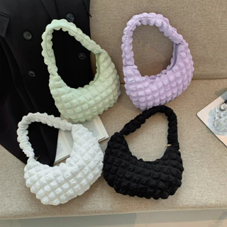 Bolsa de Ombro Portátil de Tecido Sólido Colorido Fashionable