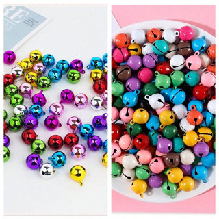 20 Peças Cores Mistas Aleatórias Diâmetro 1,4cm Sinos de Ferro Colorido Misto Sinos de Ferro Decorativos Sinos de Vento Chaveiro de Natal Acessórios de Bricolagem