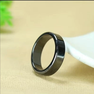 1pc Graphene Alloy Alloy Men's Trendy Ring Anel Liso Cara de Anel Liso Moda Hip-Hop Street Style Trendy Men Must-Have Adequado para