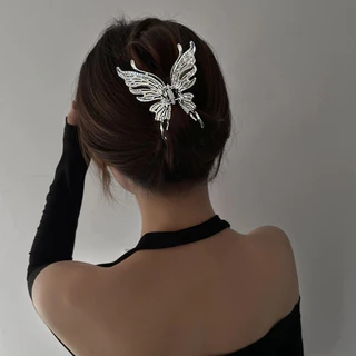 1 Pedaço de Garotas Clip Simples de Cabelo de Diamante com Arco Condensado Líquido