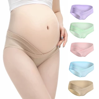 Calcinha Maternidade Mulheres Grávidas Calça De Algodão Em Forma De U De Cintura Baixa