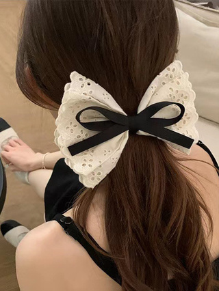 1 Peça de Laço Duplo de Laço para Meninas Clip de Cabelo