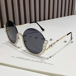 Novo Sungl de Luxo Europeu Estilo Americano com Corte Redondo de Diamante de Luxo com Corte Redondo Sungl