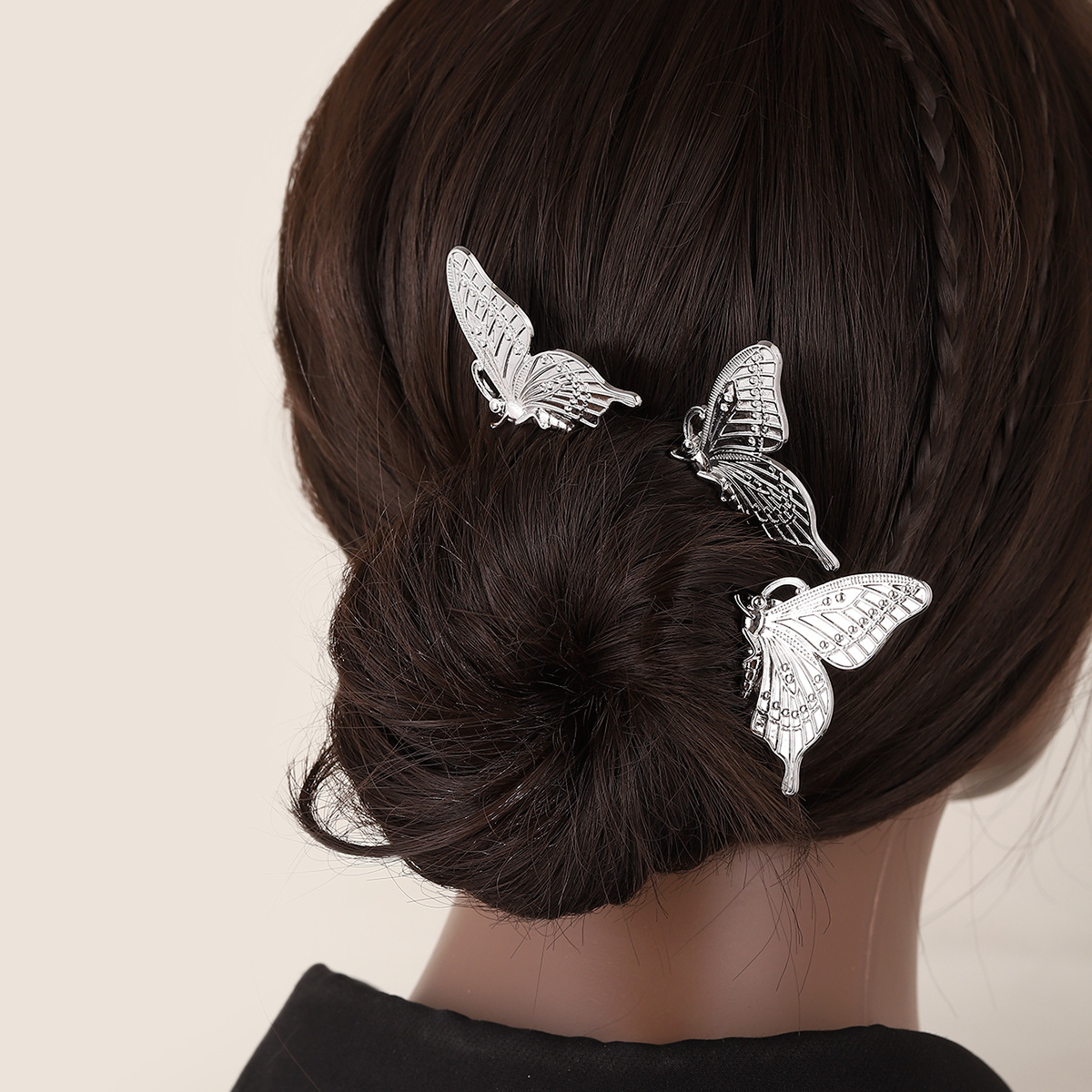 Conjunto de 3 peças Moda Moda Borboleta Fresca Penteado Borboleta Penteado Meninas Acessórios de Cabelo