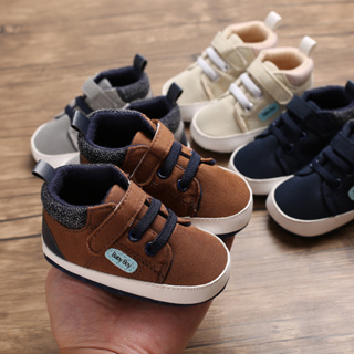 [Sapatos De Princesa Marrom Bebê De Sola Macia Aniversário Infantil Sapatilha De Menino