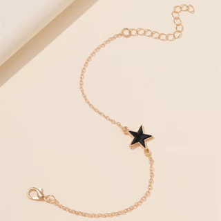 Versão Coreana Pulseira De Luxo Leve Com design De Nicho De Liga Minimalista De Cinco Estrelas Pontiagudas