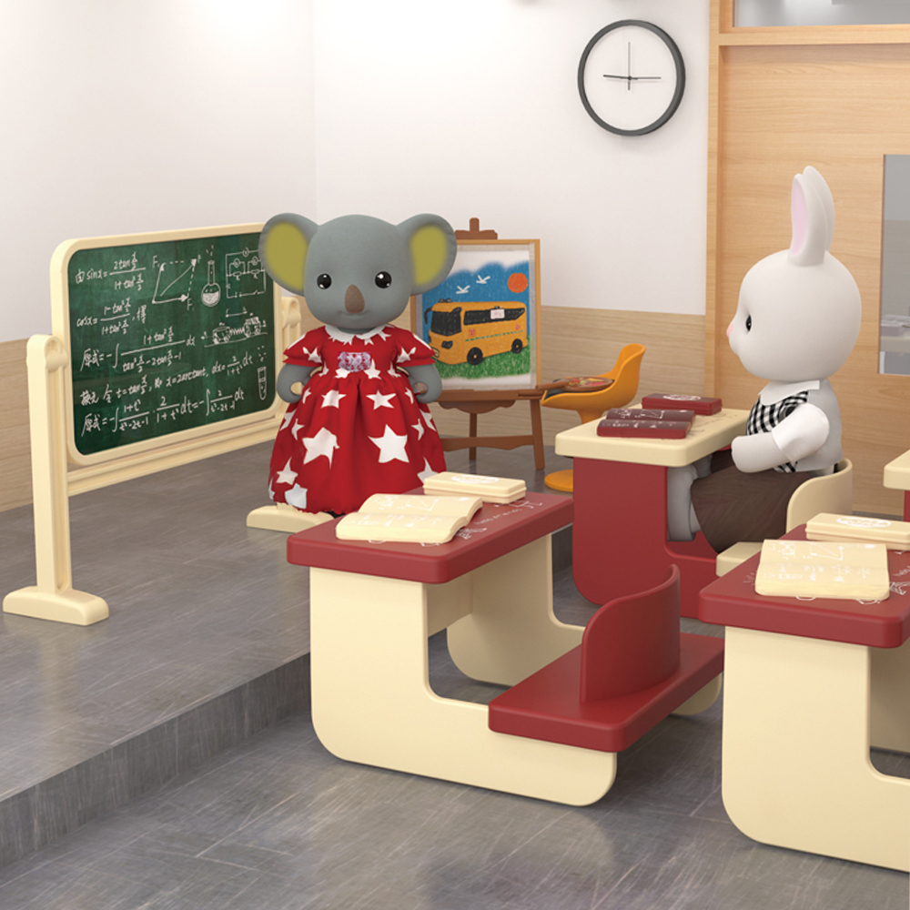 1 : 12 Dollhouse Koala Miniatura Simulação Acessórios De Cena De Sala De Aula Ferramenta De Desenho Móveis De Aniversário De Menina Brinquedos De Presente