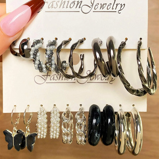 10 Pcs Conjunto De Brincos E De Design Simples Doce Com Estilo Versátil Versáteis