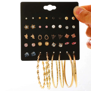 20 Pcs Pequenos E Simples , Personalizados , Requintados Conjuntos De Brincos
