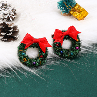 2pcs Baby Girls Christmas Bow Hair Clips Acessórios De Natal Para Meninas Vestido De Festa