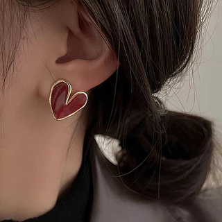 925 Brincos Com Agulha Prateada De Amor Versáteis Personalizados Frescos E Temperamento Doce Da Moda Para Mulheres