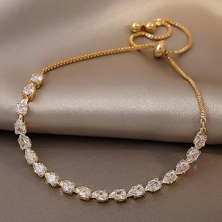 Pulseira De Zircônio Coreana Da Moda Ajustável , Luxo Leve E De Alta Qualidade Temperamento Personalizada Versátil