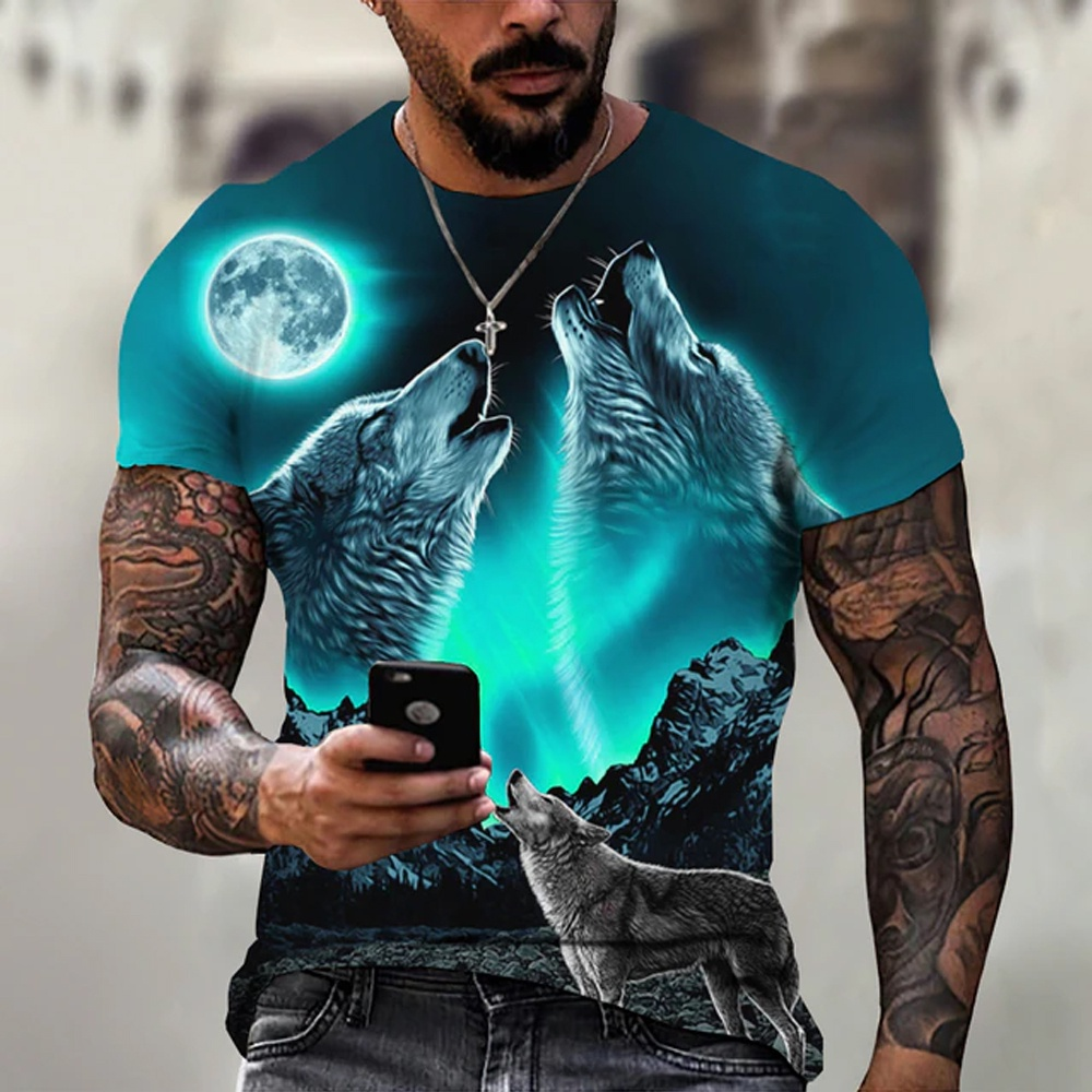 2024 Nova Camiseta Masculina De Manga Curta 3D Casual Street Men's T-Shirt