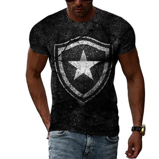 2024 Nova Camiseta De Escolha Da Moda T-shirt Personalizada Com Impressão 3D De Verão De Mangas Curtas Para Homens