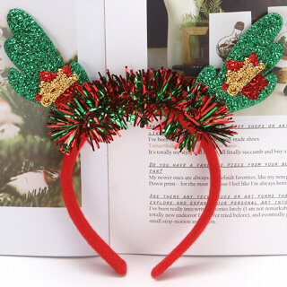 1 Natal Natal Longo Curto Veado Curto Chifre Redondo Cinco pontas Estrela Faixa de cor Inglês Fita de Cabelo Acessórios de Cabelo Suprimentos de Férias