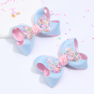 2Pcs Shaker Star Hair Bow Clips Pastel Cor Princesa Acessórios De Cabelo Para Meninas Bebês