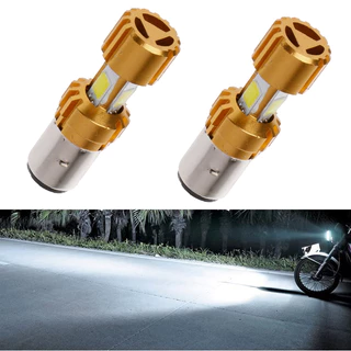 H4/p15d/ba20d 27W LED 3 COB lâmpada de farol de motocicleta 1300LM 6000K luz de feixe alto/LO