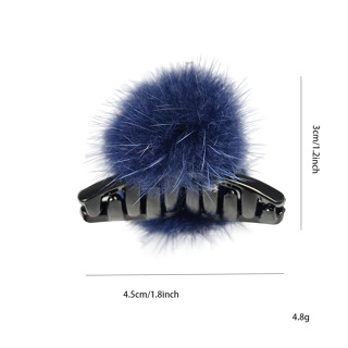 1 Pacote Clip de tamanho pequeno Clip de tamanho pequeno Clip de testa todo em correspondência Clip de testa Imitação de pelúcia de coelho Clip de cabelo pequeno Clip de inverno de outono Clip de cabelo de vison Clip de cabelo de rabo de cavalo Clip de ca