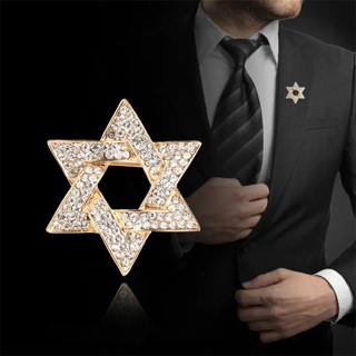 1 Peça Europeu Americano Fashion Inlaid Rhinestone Hexagram Star Broche de Hexagrama de Hexagrama de Hexagrama de Hexagrama de Hexagrama de Hexagrama de Hexagrama de Hexagrama de Hexagrama de He