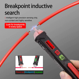Testador Inteligente De Tensão Sem Contato 12-1000V Digital AC Detector Caneta Testadora Com Alarme Sonoro E Luz Ferramenta Eletricista