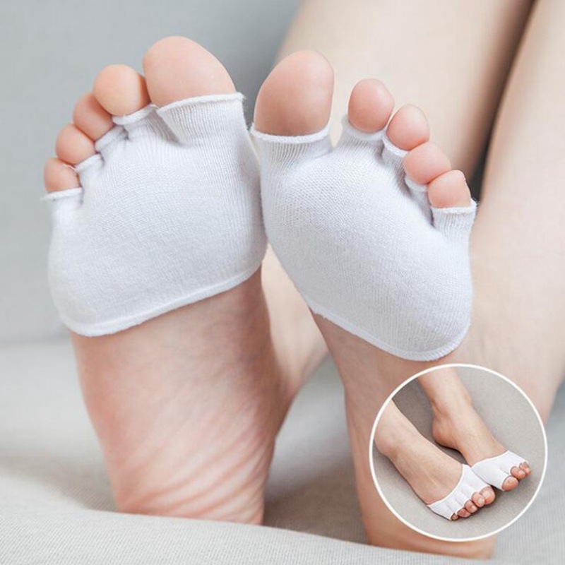 1 Pair Half Toe Socks for Women Sheer Mesh Toe Socks No Show Liner  Invisible Toeless Socks Forefoot Insoles Pads