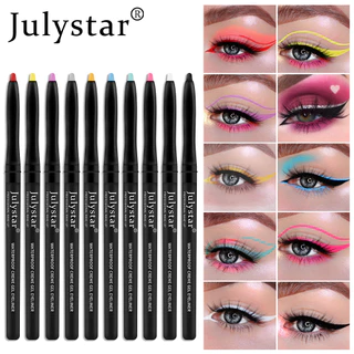 Lápis Delineador Para Os Olhos Julystar Color Eyeliner Gel Ultra-Fino Zoom À Prova D'água D'água Não Man