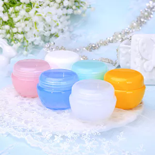Recipientes De Cosméticos Em Forma De Cogumelo 10pcs-5g Boiões Vazios Com Forro Interno Para Bálsamo Labial , Creme , Loções , Esfoliante Sombra Dos Olhos E Maquiagem-Travel Essentials