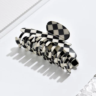 Conjunto de 1 peça Clip de Cabelo Preto Branco Clip de Cabelo Simples ins Temperamento Elegante Clip de Cabelo de Cabeça de Tubarão Clip de Cabelo Feminino