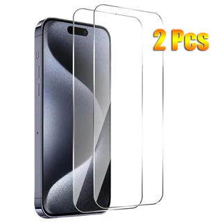 Protetor De Tela Temperado HD Transparente , 2 Peças , Para IPhone 15 14 13 12 11 Pro Max X XS XR 8 7 Plus SE 2020