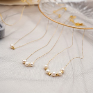 1 Pacote Pérola de Água Doce Pérola de Água Doce Pingente de Contas de Ouro Senhoras Estilo Sexy Colar de Ouro 18k revestido a aço inoxidável
