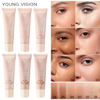 6 Cores Base Líquida Base Líquida Retoque Invisível Creme Base de Tom de Pele Creme Base de Creme Hidratante Matte