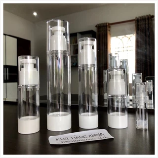 2pcs Clear Airless Cosmetic Cream Pump Containers Refiláveis Foundation Bottle For Shampoo Frasco A Vácuo De Maquiagem Vazio