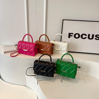 Bolsa Pequena Quadrada Portátil de Alta Moda Simples de Um Ombro para Mensageiro Portátil