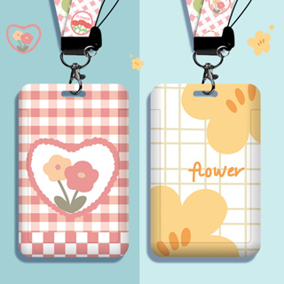 Conjunto De Porta-Cartões Para Estudantes De Flores Material De Escritório E Presentes O Festival Da Primavera Do Bus Pass