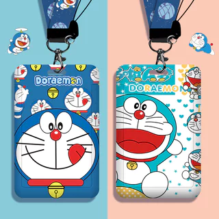 Porta-Cartões De Estudante Fotográficos Idol Photocard Doraemon Etiquetas De Nome Identificação Com Alça De Cordão Tng