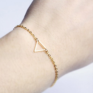 1pc Moda Moda Simples Pulseira Triangular Estilo Simples e Frio