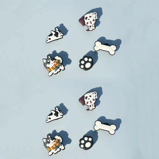 10pcs Cartoon Dog Hole Shoes Beach Bag Decorações Destacáveis