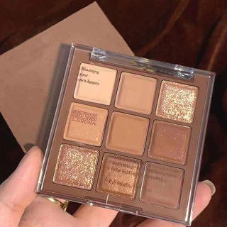 Paleta de sombras de nove cores i perolado fosco leite café terra cor fácil de colorir diário All-Match iniciante