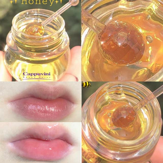 Máscara labial transparente com enchimento de mel, hidratante, hidratante, desbota as linhas dos lábios, máscara labial