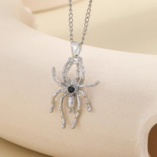 1 Colar Pingente de Aranha Escura Criativo de Moda Pedaço Adequado para Homens Mulheres Desgaste Diário