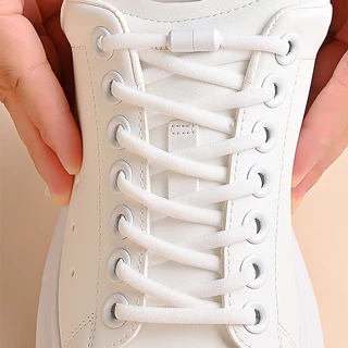 1 Par de Cadarços Elásticos para Sapatos com Atacadores Preguiçosos e Sapatos de Moda para Tênis