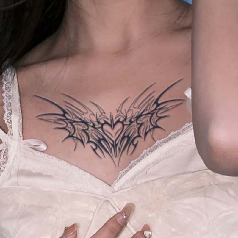 Adesivos Temporários para Tatuagem 15 Dias Elementos Fantasmas Elementos Fantasmas Únicos à prova d'água Tatuagens Não Refletivas Meninas Tatuagem Falsa Adesivos para Tatuagem Corpete Cintura Costas